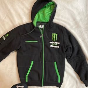 Kawasaki | Jackets u0026 Coats | Kawasaki Monster Energy Hoodie Jacket  Excellent Condition | Poshmark
